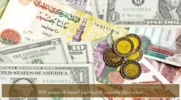 تحركات السوق.. أسعار الدولار والعملات الأجنبية في تعاملات الجمعة 26 ديسمبر